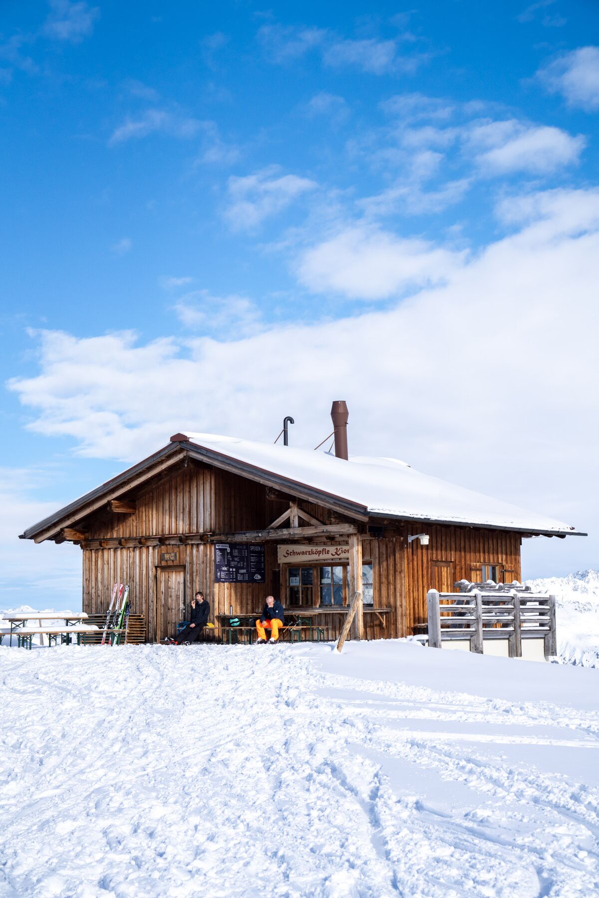 Le kiosque Schwarzköpfle, une cabane traditionnelle à Silvretta Montafon.