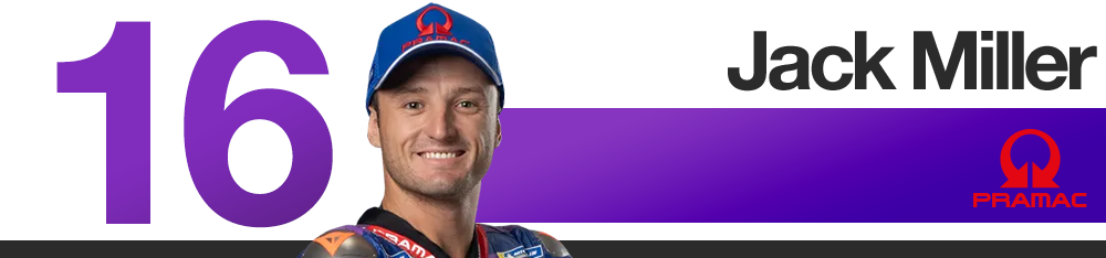 Classement des pilotes MotoGP 2025 : Pramac Yamaha (Jack Miller)