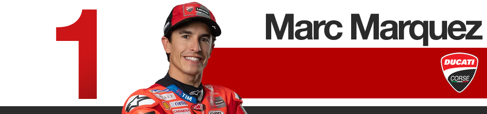 Classement des pilotes MotoGP 2025 : Ducati (Marc MĂĄrquez)