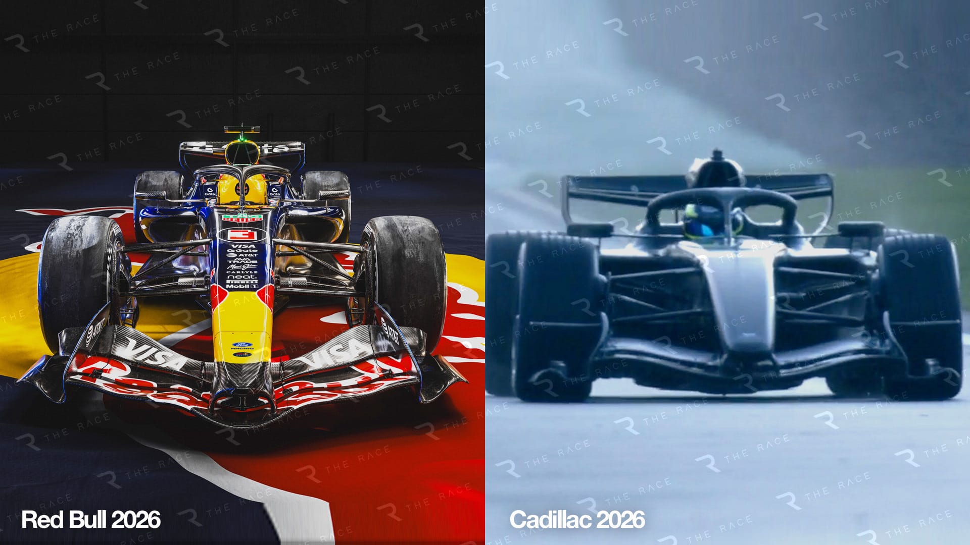 Comparaison des silhouettes 2026 : Cadillac face à Red Bull