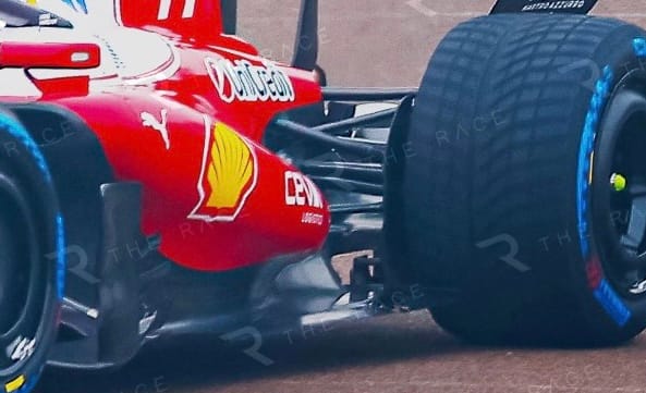 Détail de la zone proche du diffuseur et des conduits de frein sur une F1 2026