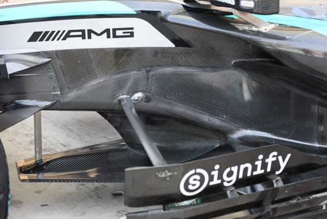 Entrée de plancher : architecture proche entre Mercedes et Red Bull (F1 2026)