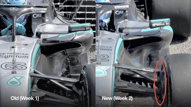 Détail de l’avant : réduction du volume du conduit de frein avant