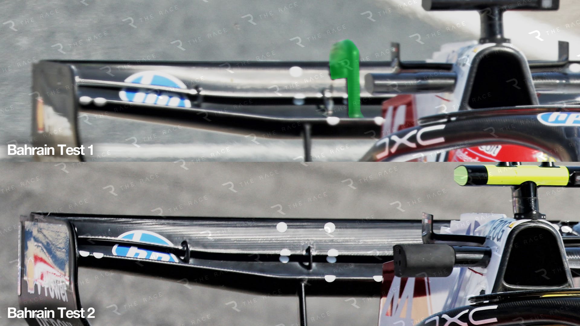 Comparaison du mécanisme d’aileron arrière actif de Ferrari lors des essais de Bahreïn