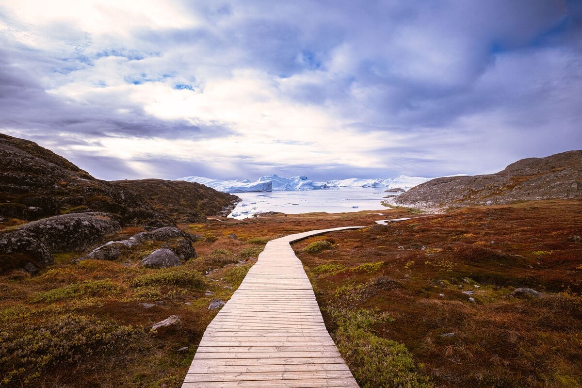 Chemin depuis l'Icefjord Centre d'Ilulissat