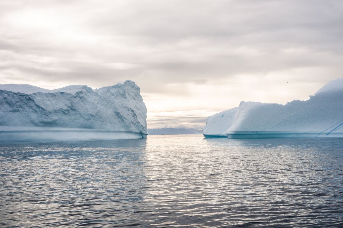 Ice calving dans la baie de Disko