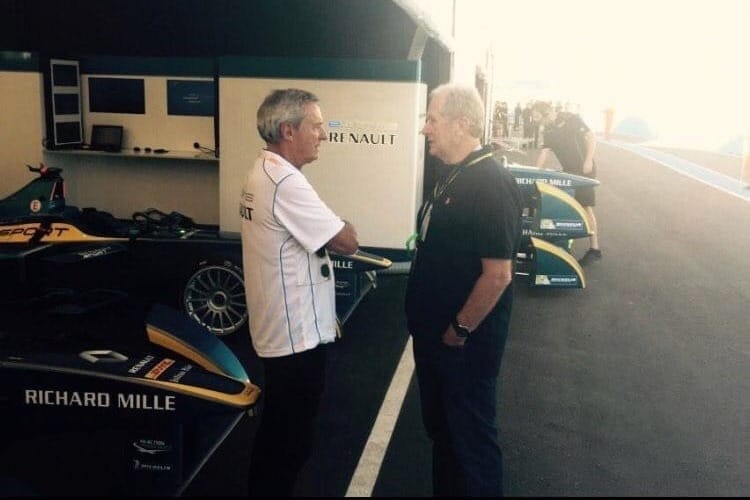 Helmut Marko en visite dans le paddock de Formula E