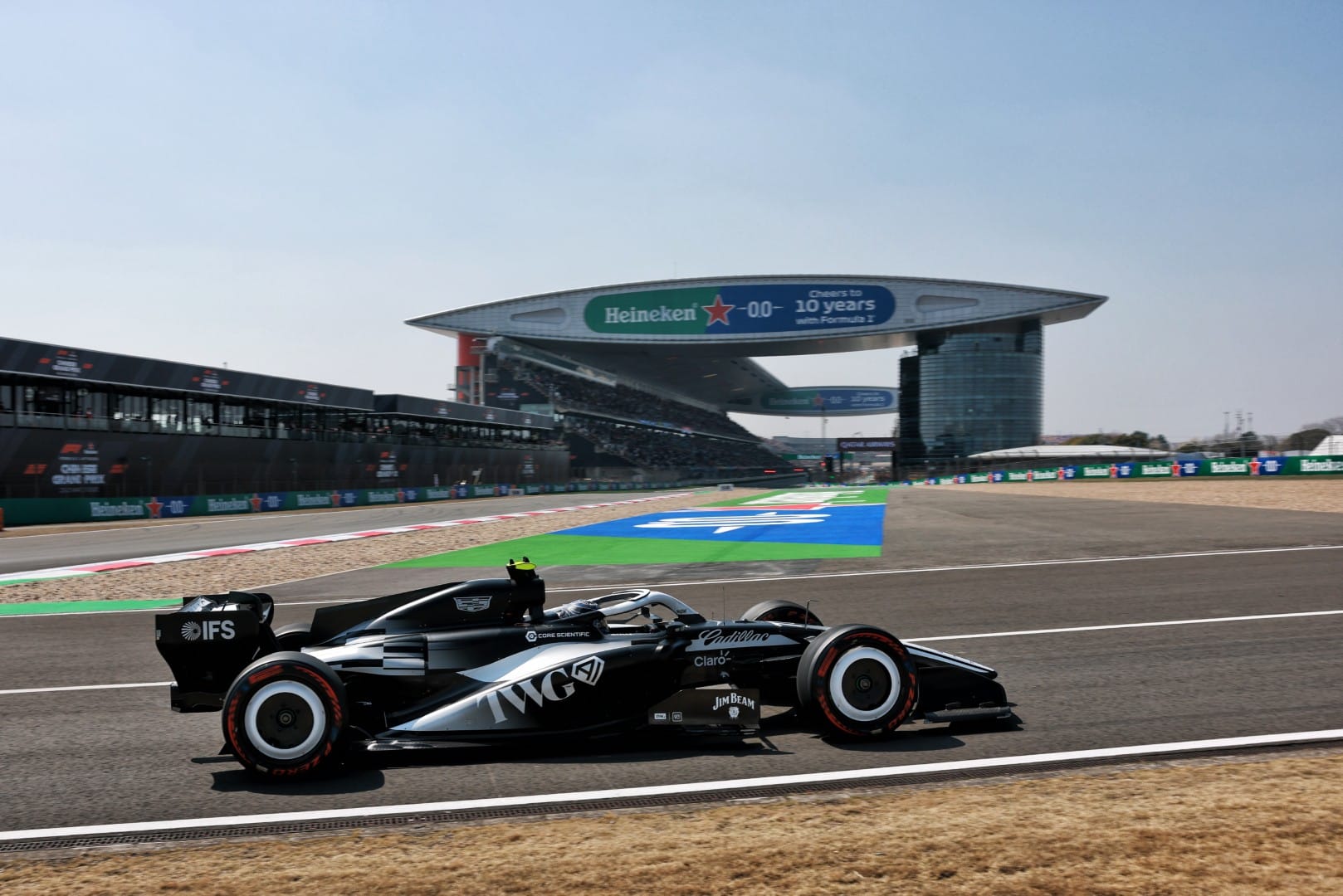 Cadillac lors des qualifications sprint du GP de Chine de F1