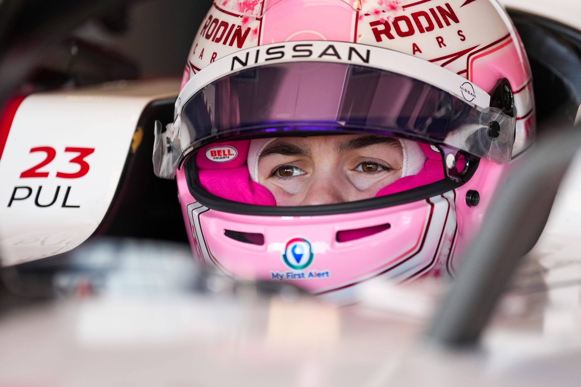 Abbi Pulling en action lors du test rookies de Formula E à Jarama