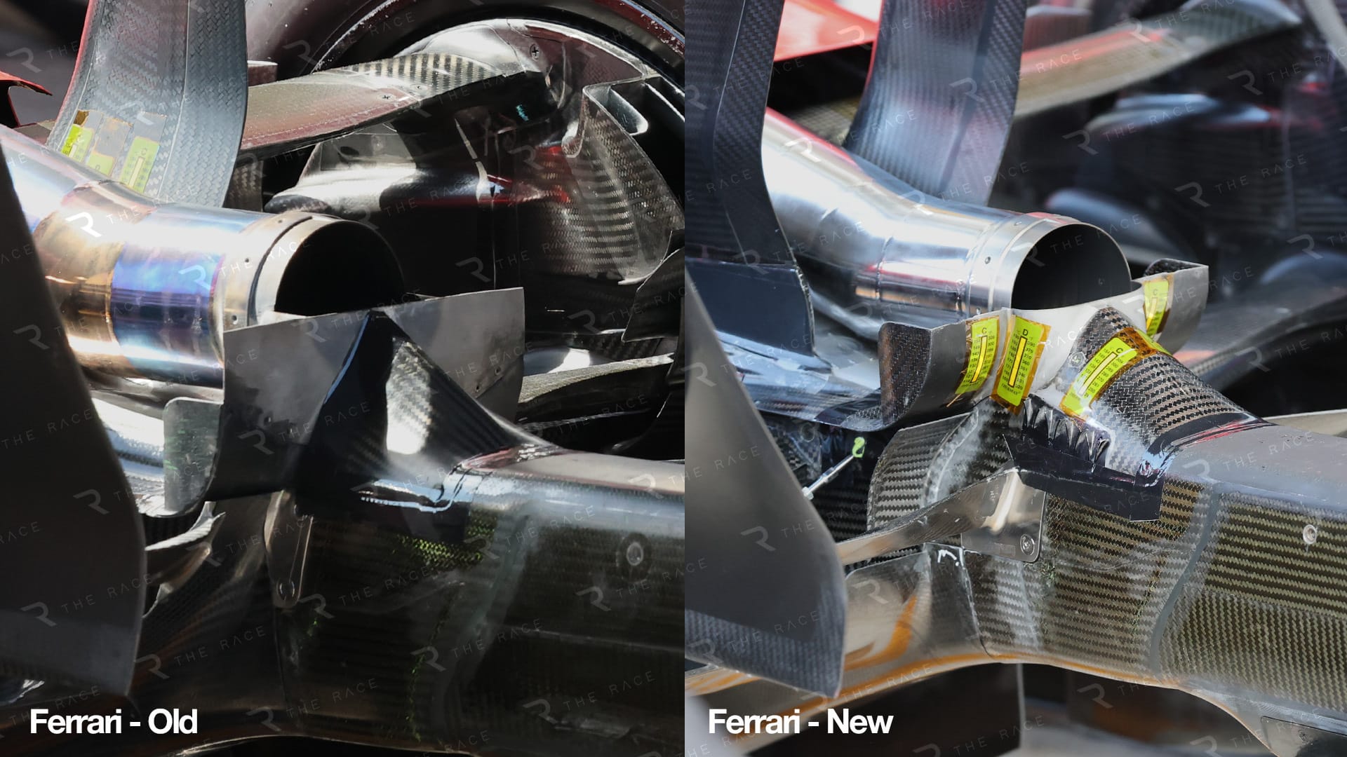 Évolutions observées autour de l’aileron arrière Ferrari à Miami