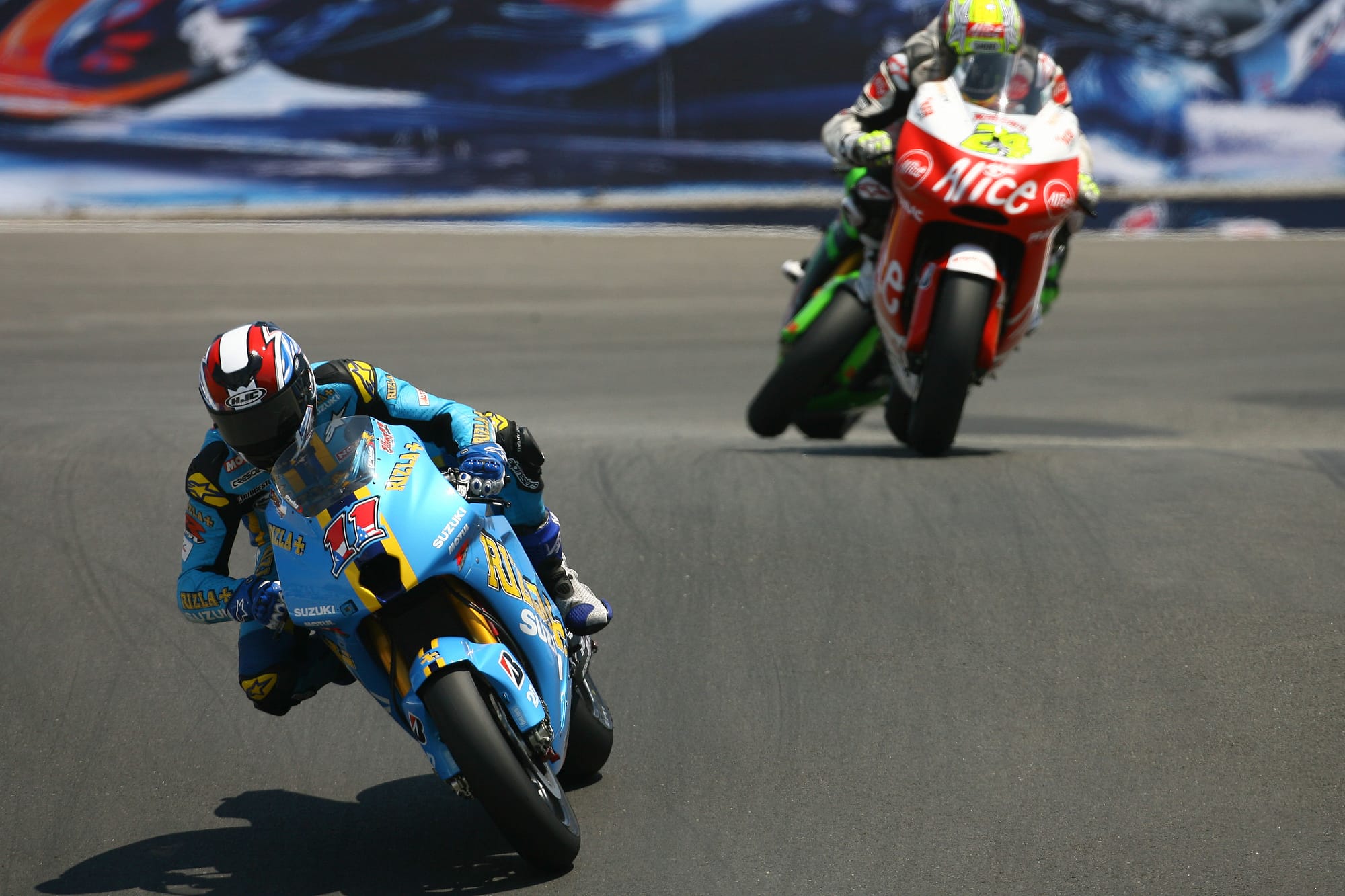 Ben Spies lors de ses débuts en MotoGP avec Suzuki