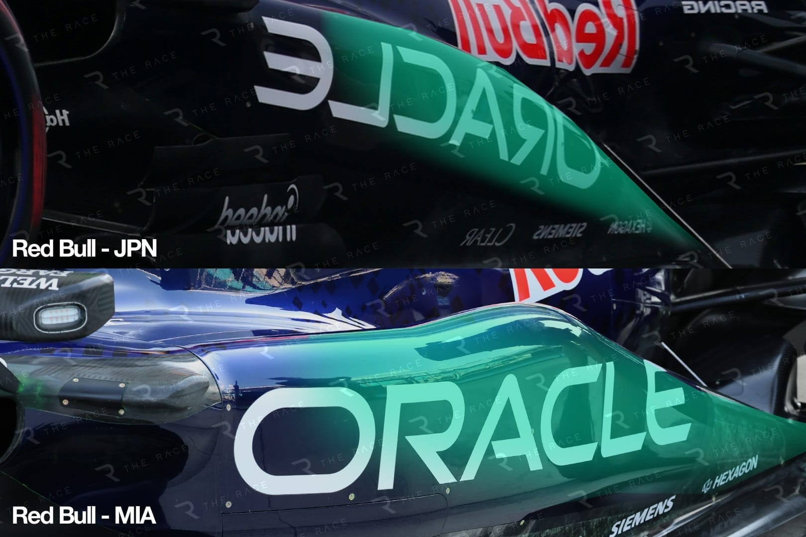 Comparaison des évolutions Red Bull à Miami