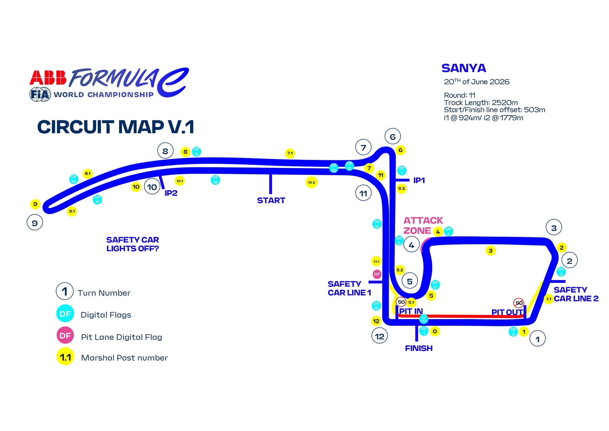 Plan du circuit de Sanya pour le retour de la Formule E