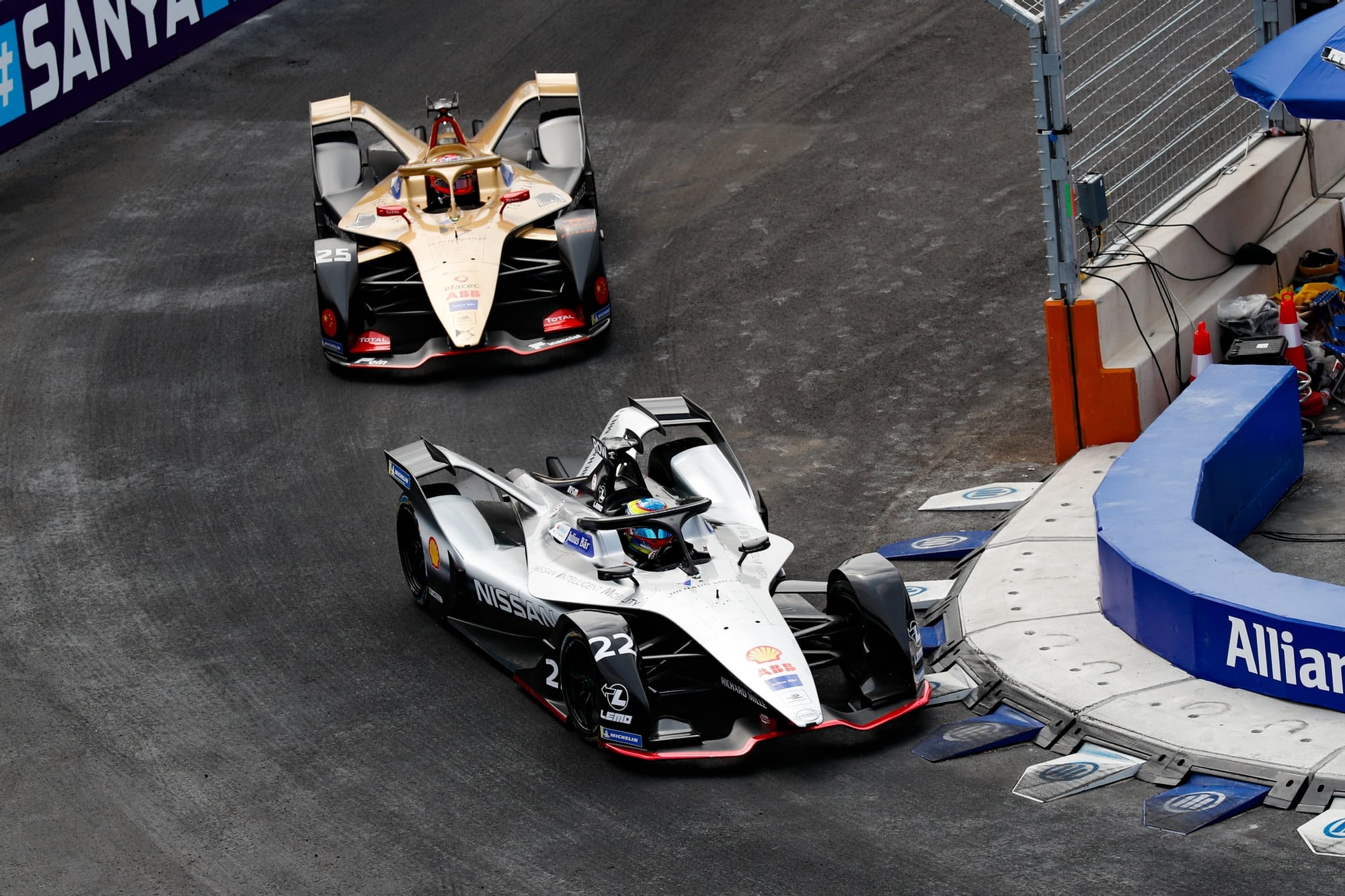 Scènes de course lors du premier E-Prix de Sanya en 2019