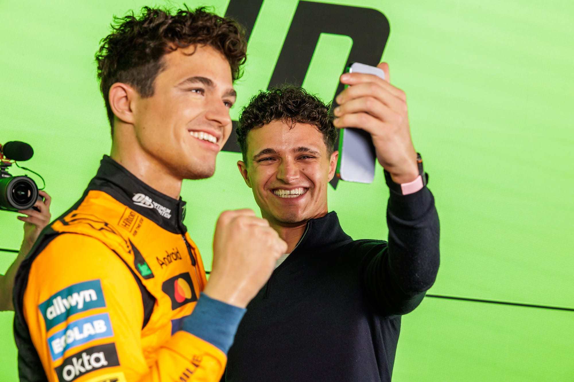 Lando Norris et sa statue de cire à Madame Tussauds