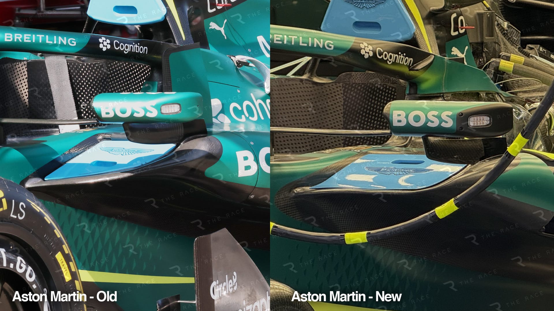 Comparaison de l’entrée de sidepod : Aston Martin au GP de Hongrie