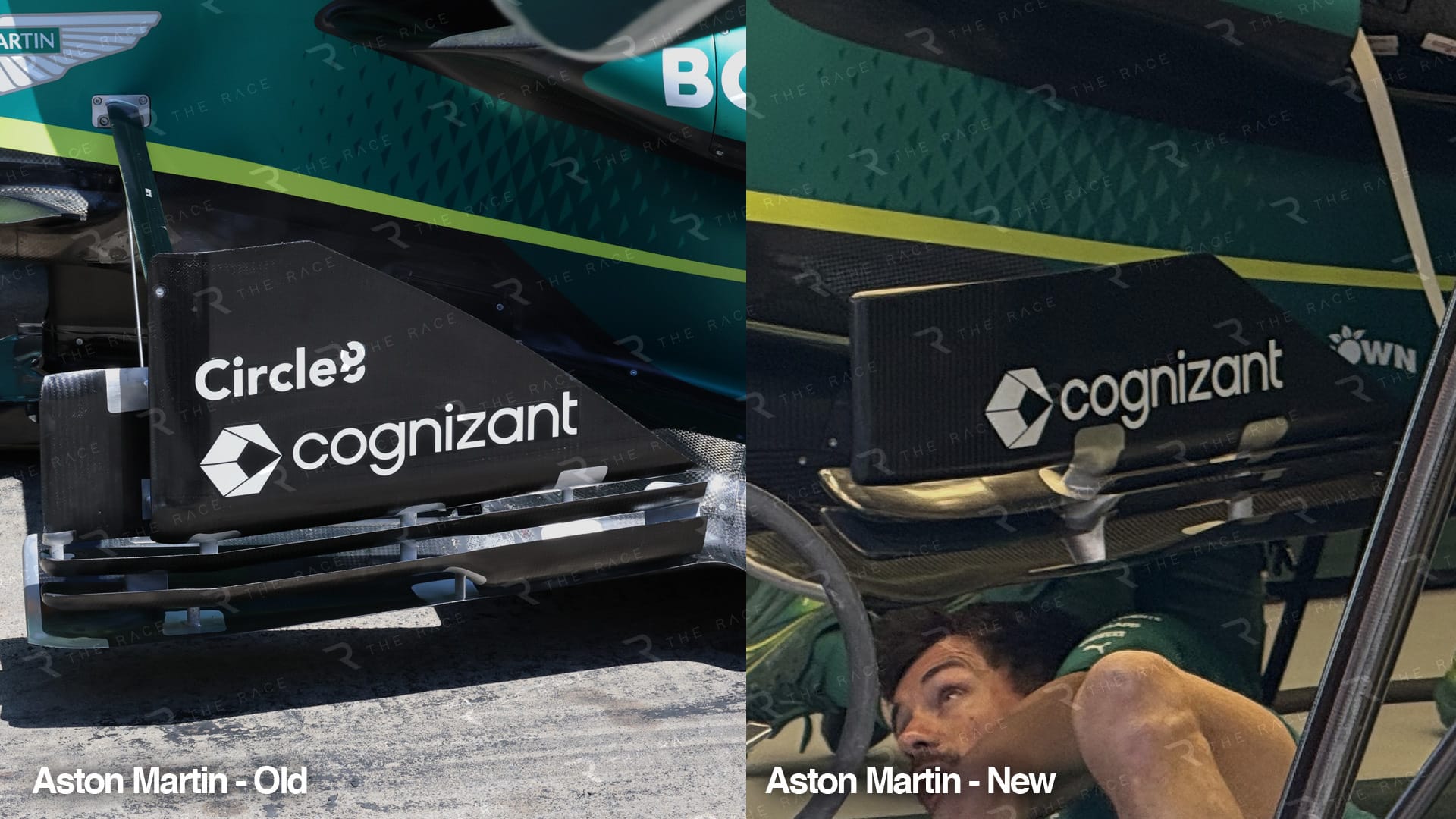 Comparaison du plancher : Aston Martin au GP de Hongrie