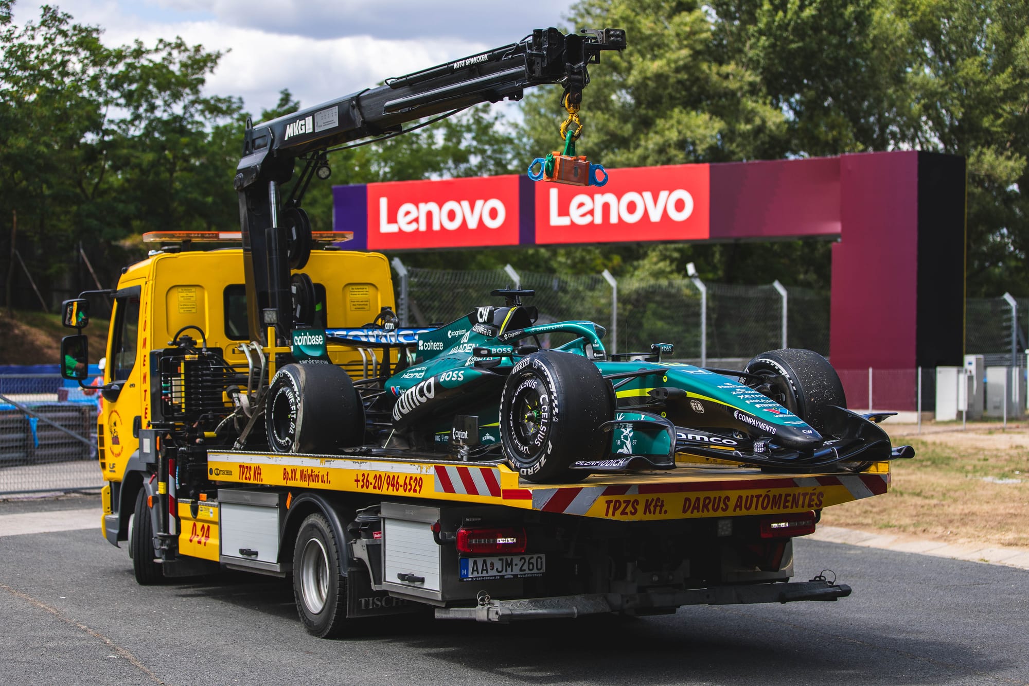 Aston Martin en essais au Grand Prix de Hongrie 2026