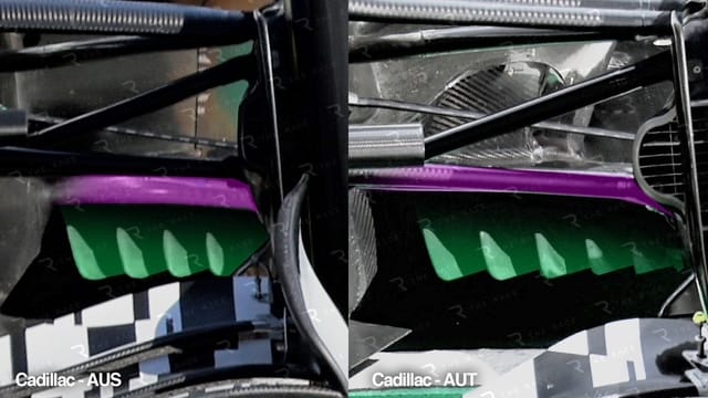 Évolution des petits splitters sur le bord d’attaque externe du plancher Cadillac