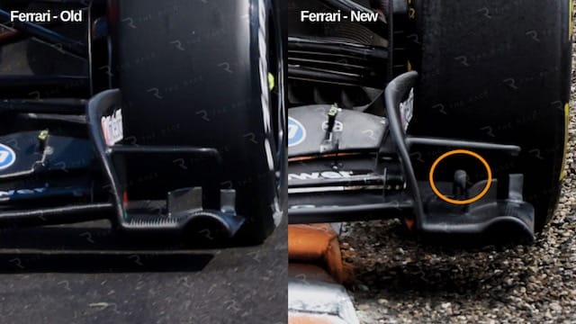 Ferrari teste différentes positions de caméra infrarouge pour lire la température des pneus