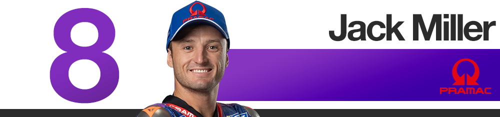 Infographie Pramac : classement des pilotes au Grand Prix d'Aragon 2026 (Jack Miller)