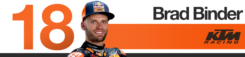 Infographie KTM : classement des pilotes au Grand Prix d'Aragon 2026 (Brad Binder)