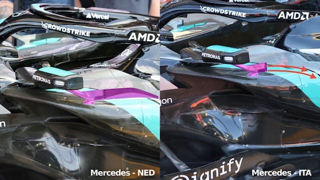 Mercedes : réduction de la longueur de la dérive de ponton liée au support de rétroviseur