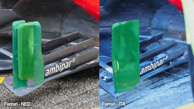 Ferrari : déflecteurs verticaux sur les bargeboards pour gérer les turbulences d’une F1 à roues découvertes