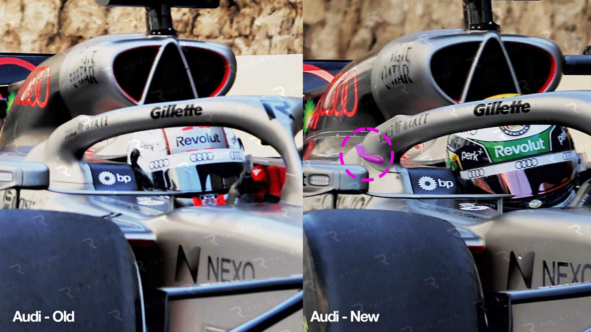 Petit aileron près du halo et de l’appuie-tête sur l’Audi