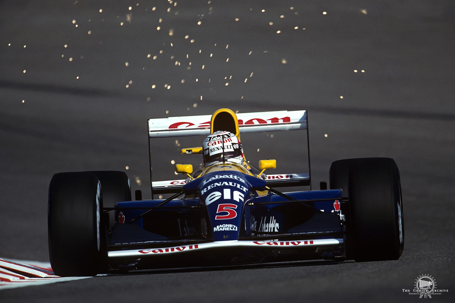 Nigel Mansell au Grand Prix de Belgique 1992