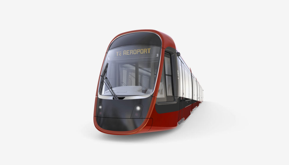 Visualisation de design du tram de Nice par Ora ïto et Alstom