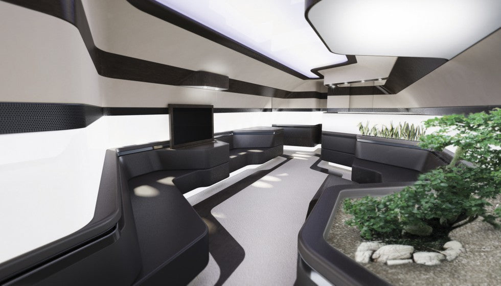 Concept de cabine d’avion Aero System par Ora ïto pour Sabena technics