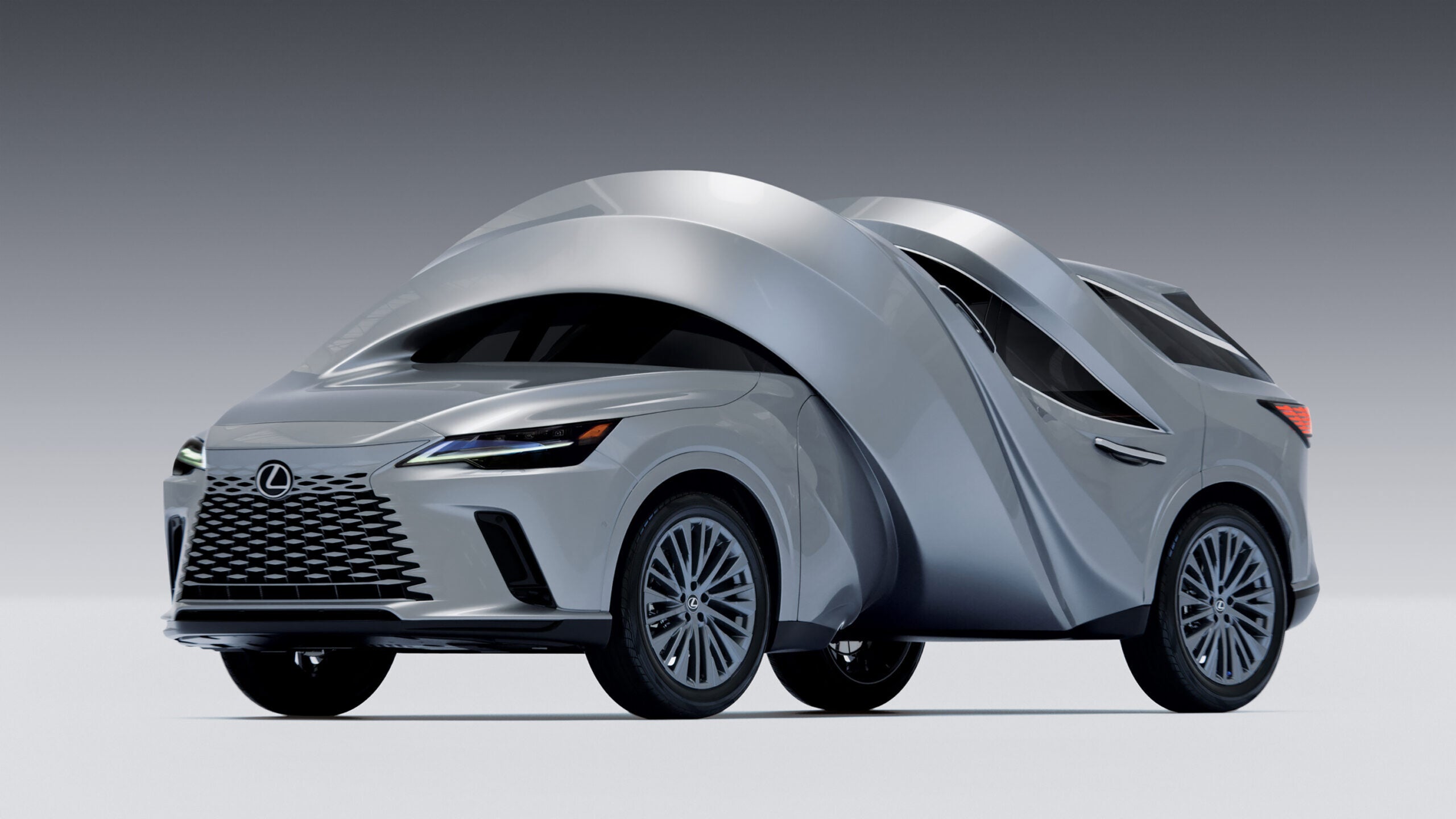Lexus RX 450h+ transformée en sculpture Twisted Car par MSCHF
