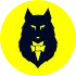 famous wolf logo shape
