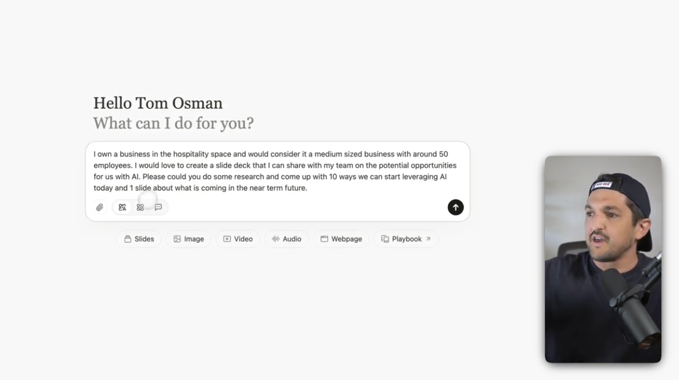 Create a self-updating slide deck with Manus