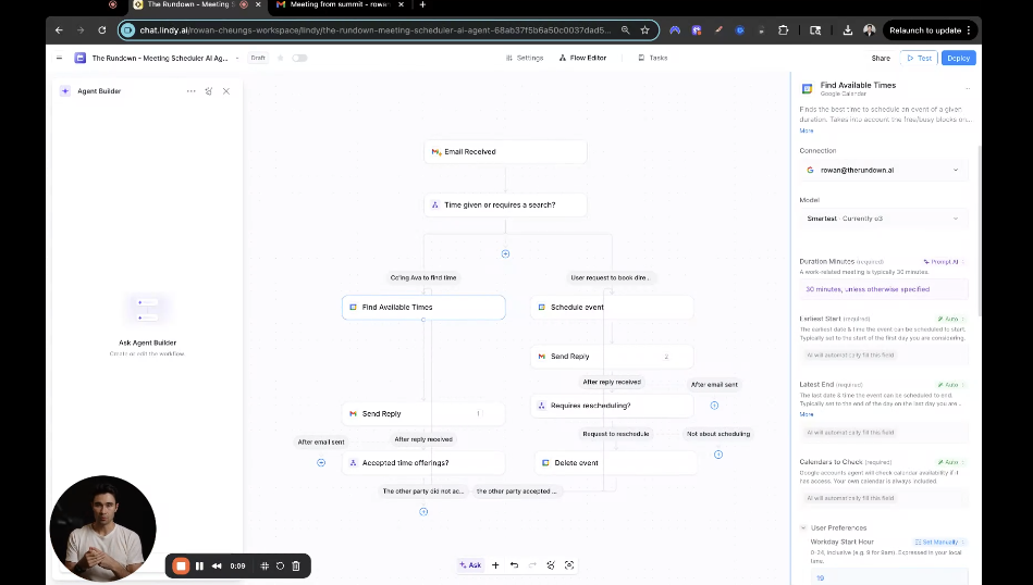 Build an AI email agent you can “CC” to auto-schedule meetings
