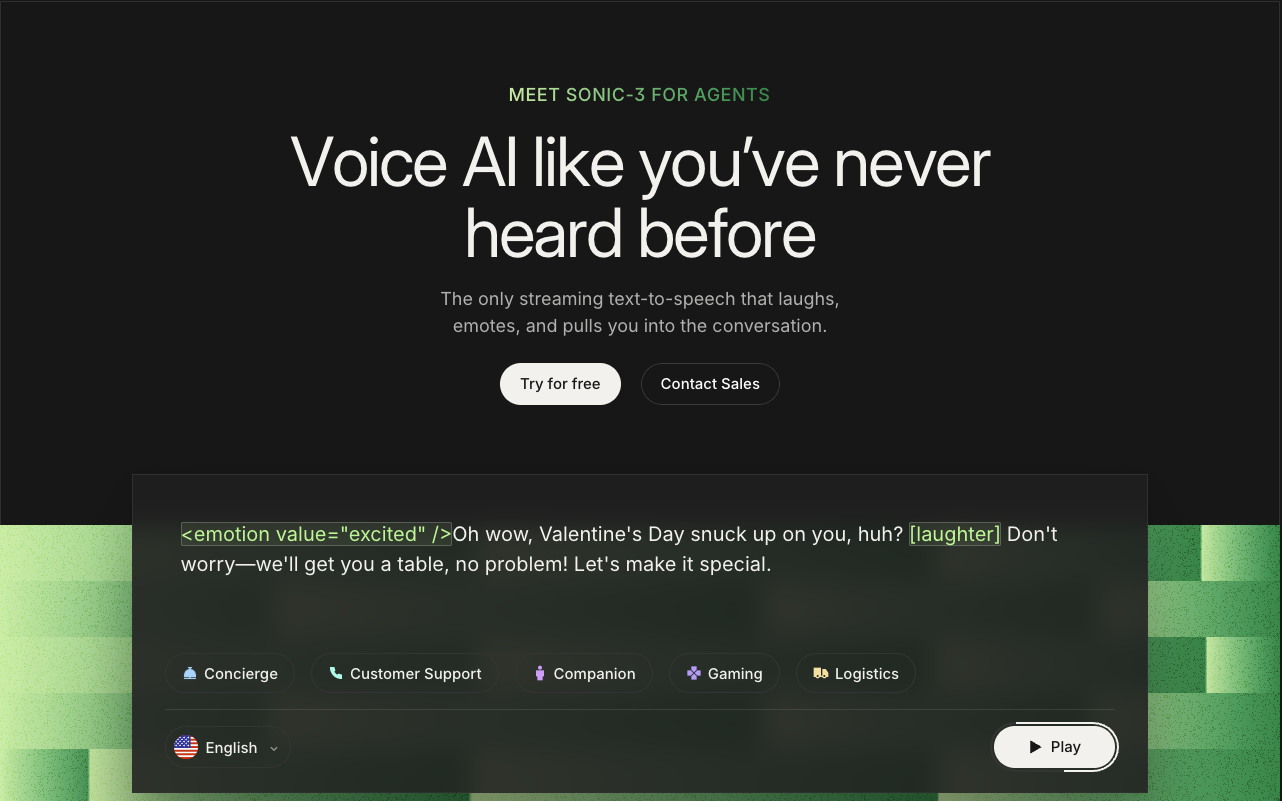 Create and deploy voice agents for your business with human-like speech
