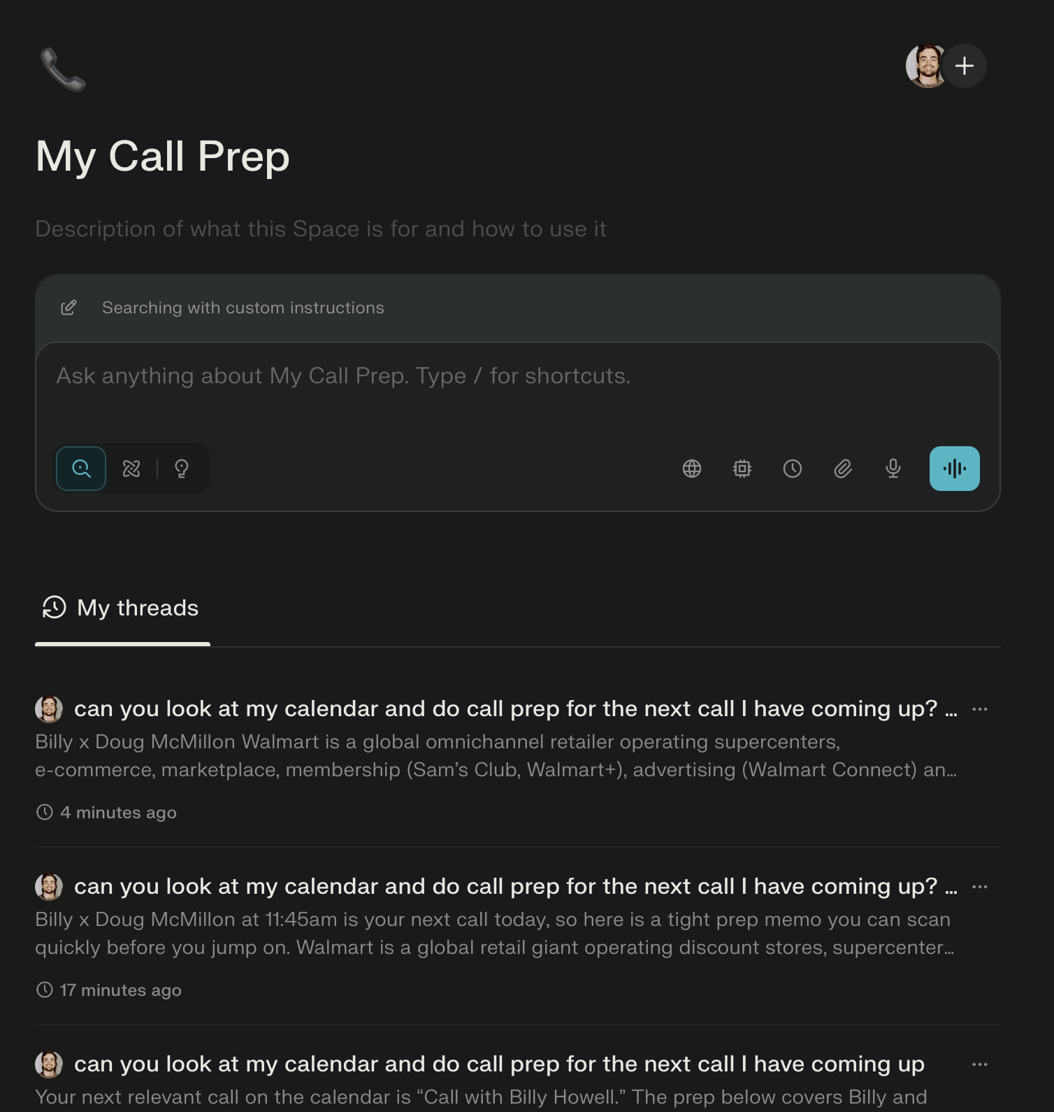 Automated Pre-Meeting Research with Perplexity