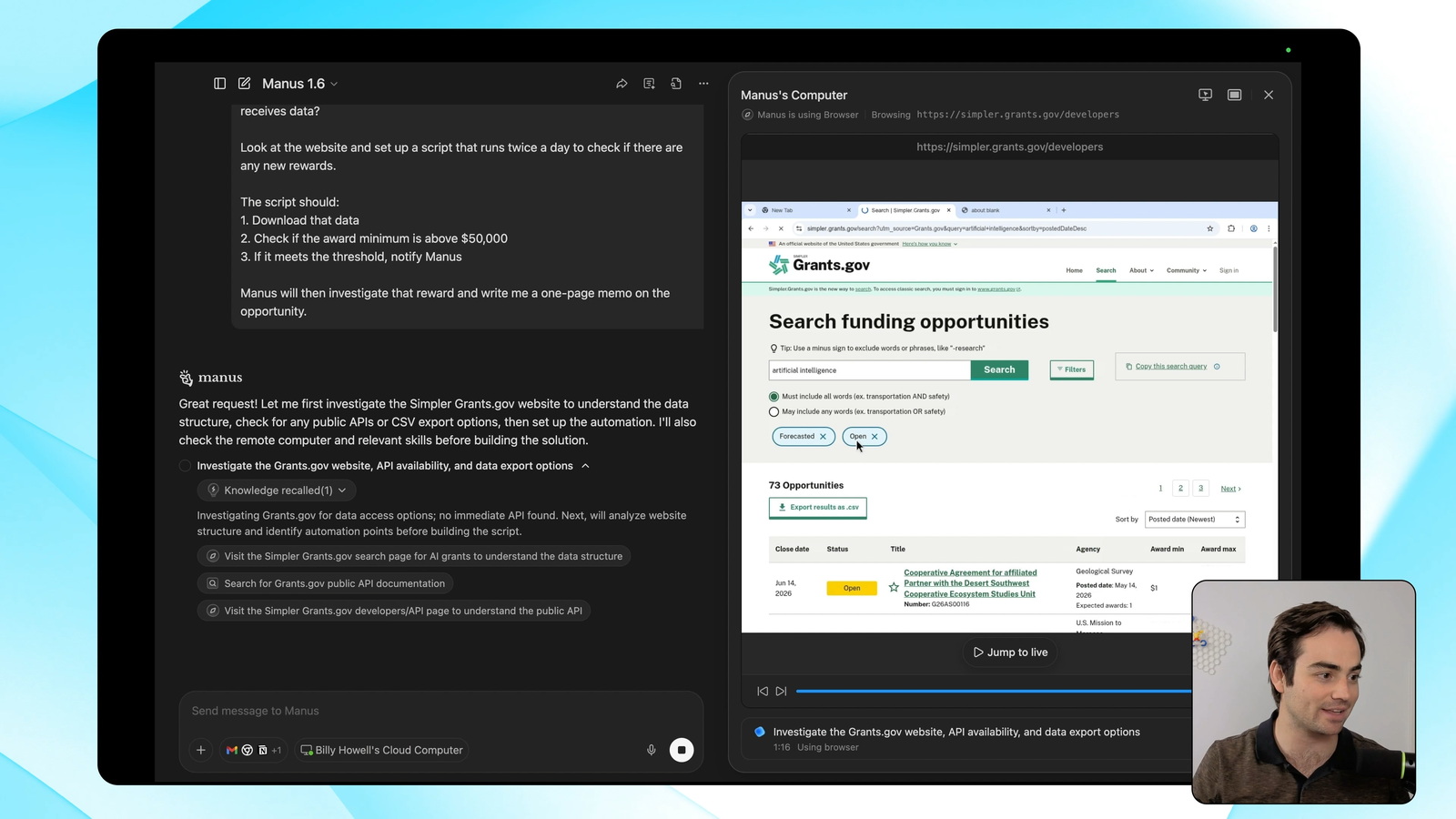 Build Your Own Web Crawler With Manus (Runs in the Cloud)