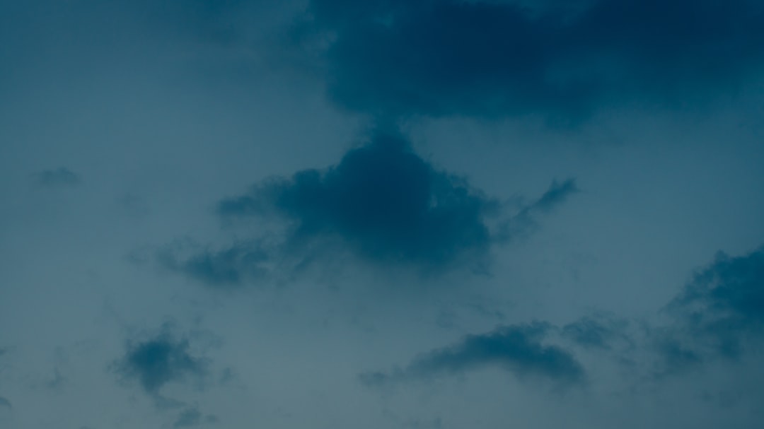 Dark clouds fill the sky.
