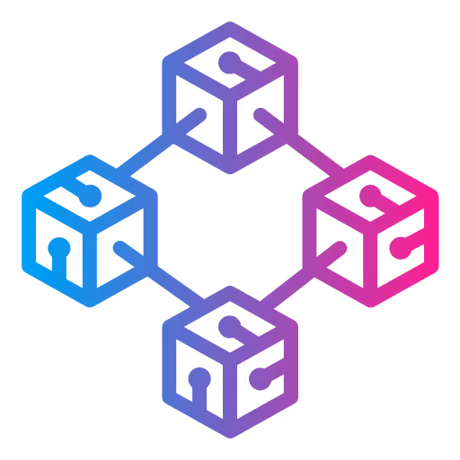 A colorful cube with a key inside of it.
