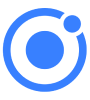 A blue circle with a blue dot in the middle.