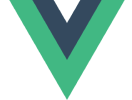 A green and blue v on a black background.