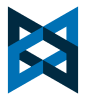 A blue and black logo of a square with a blue square inside.