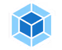 A blue and white square with a blue square in the middle.
