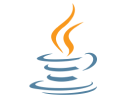 A blue and orange flame on a blue background.
