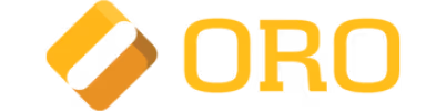 A yellow logo with the word ORO