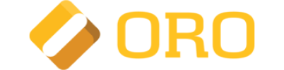 A yellow logo with the word ORO