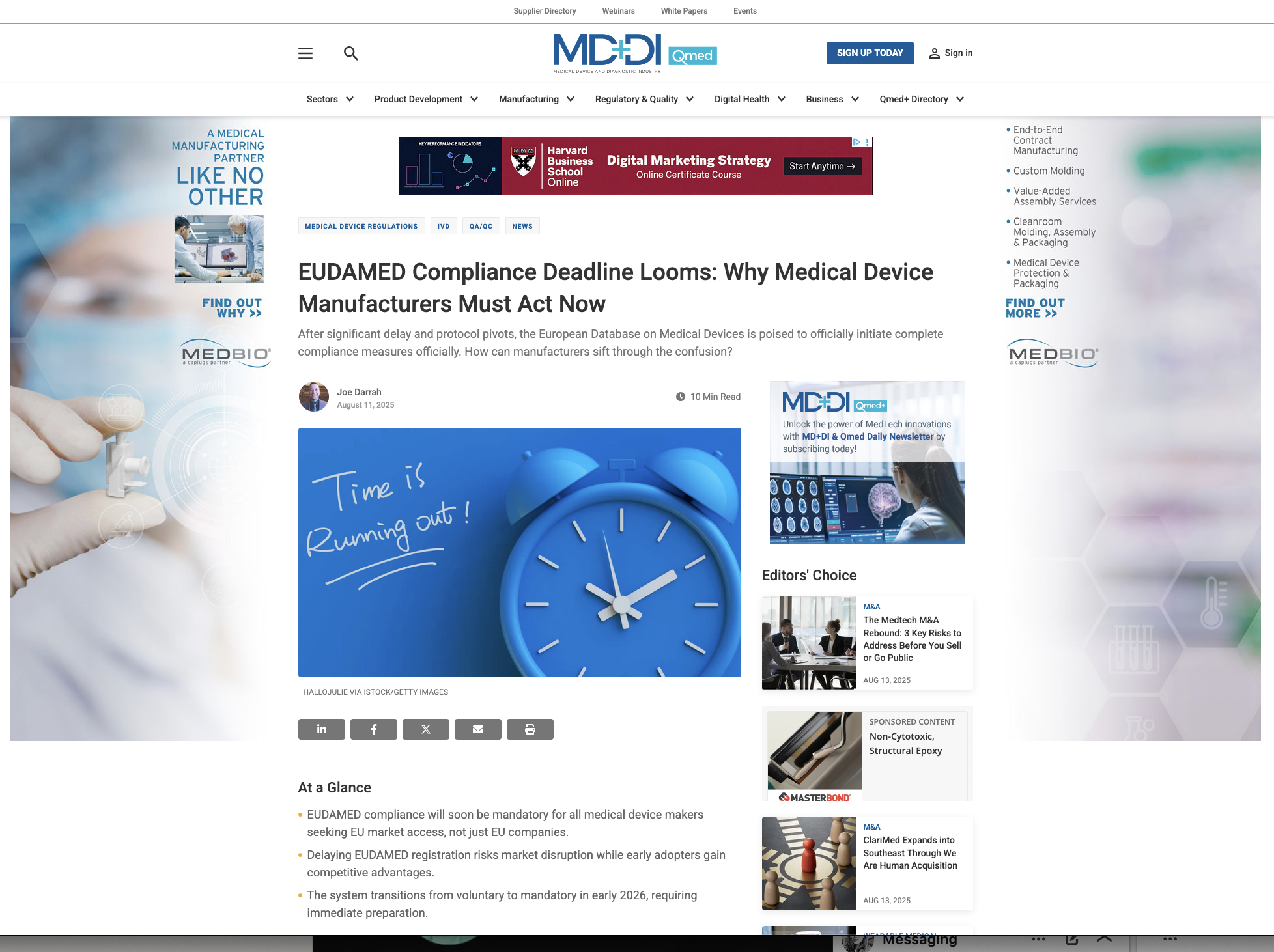 EUDAMED Compliance Deadline Looms: Why Medical Device Manufacturers Must Act Now