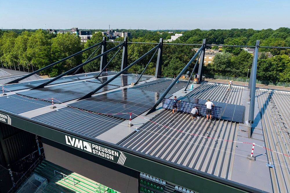 LVM-Preußenstadion erhält erste Photovoltaik-Anlagen